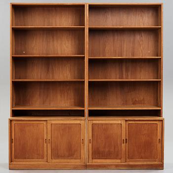 HANS J WEGNER & BØRGE MOGENSEN, a pair of book cases for Johannes Hansen, Denmark, 1940's.