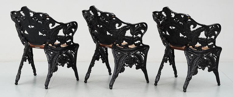 TRÄDGÅRDSSTOLAR, 3 st, 1900-tal.