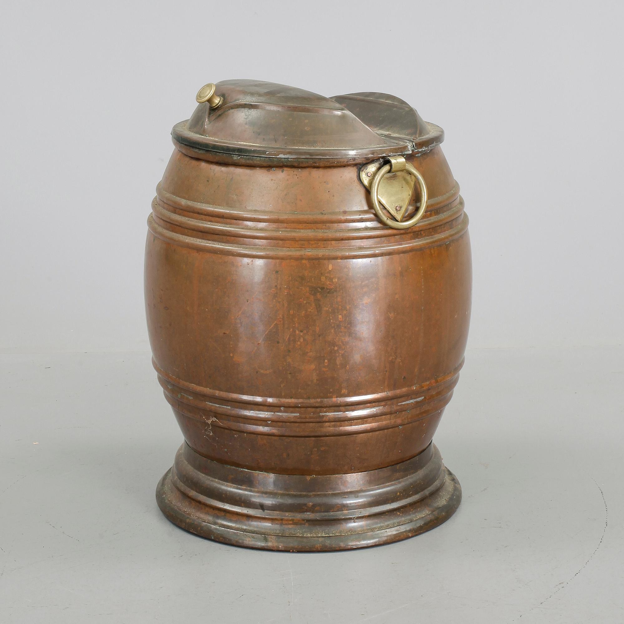 VATTENTUNNA, koppar, Garfström, Upsala, sent 1800-tal.