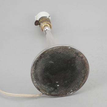 BORDSLAMPA, nysilver, Hallberg, Stockholm, 1900-talets första hälft.