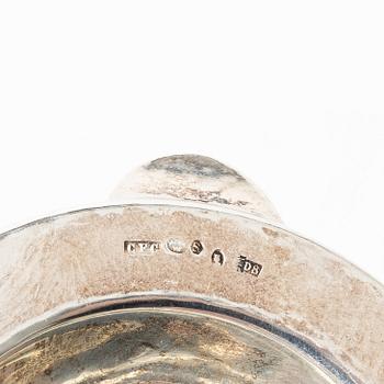 Four silver objects, 20th Century.