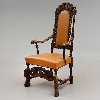 KARMSTOL, barock, 1700-tal.