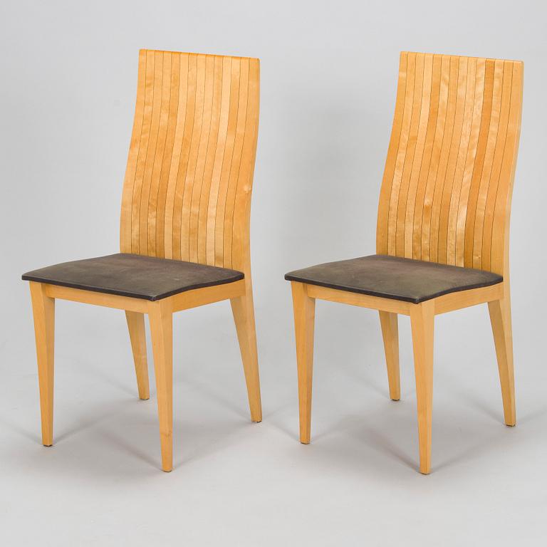 Tuula Falk, a pair of alder wood chairs, Puuart, Lieto, 2000.