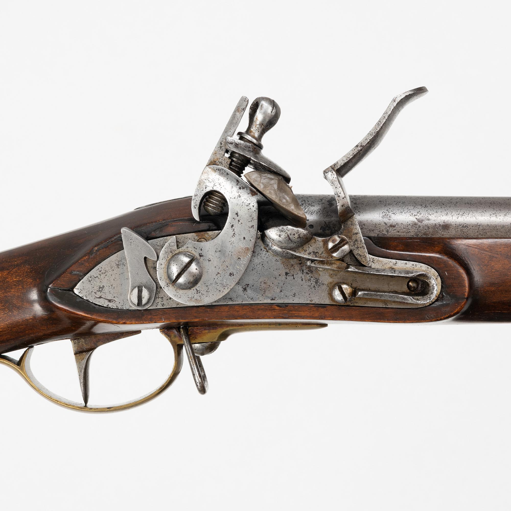 Flintlåsgevär svenskt, m/1815 med bajonett.