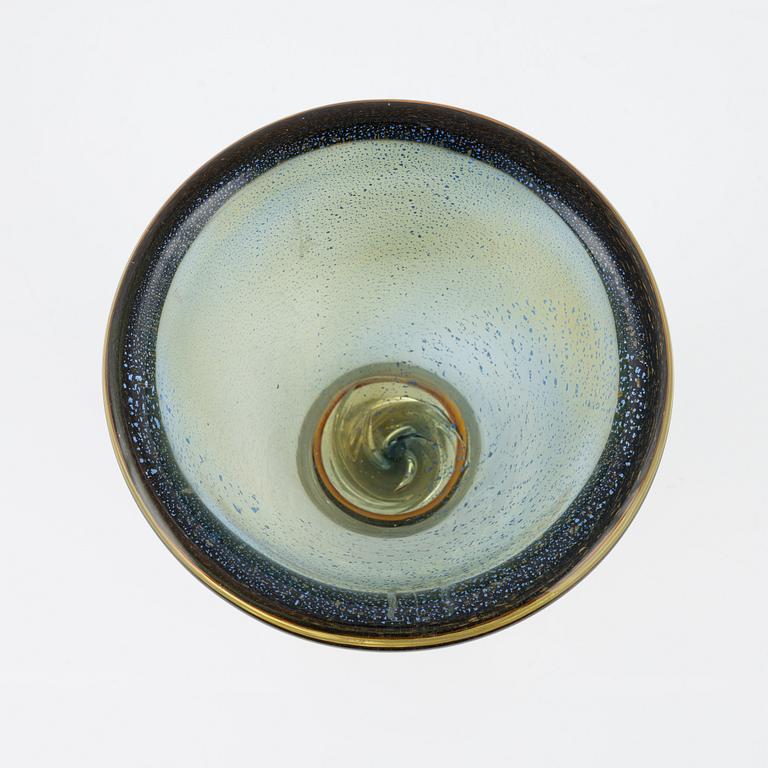 A glass vase, probably Italy, late 20th Century.