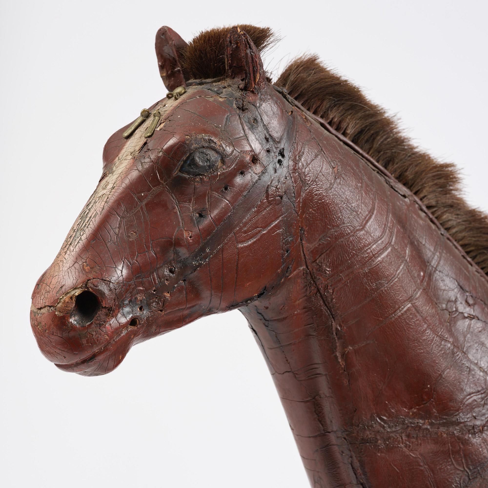 A presumably Russian model of a horse, 19th century.