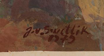 GEORGES VON SWETLIK, egg-oil tempera on paper, signed and dated -79.