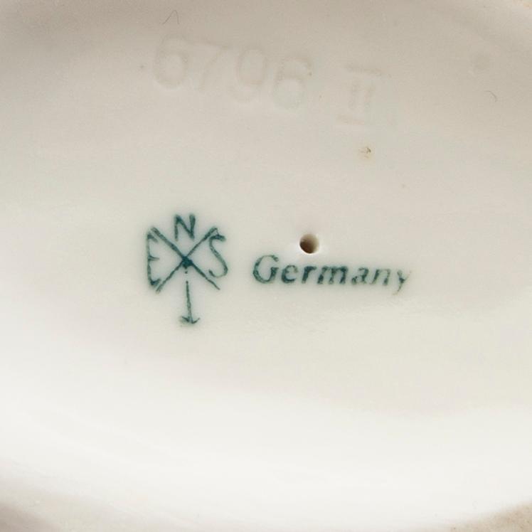 Figuriner 3 st Rudolstadt Tyskland 1900-talets mitt porslin.