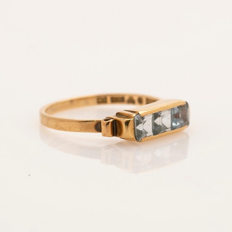 Ring, 18K guld, Hugo Olsson, Helsingborg, 1953.