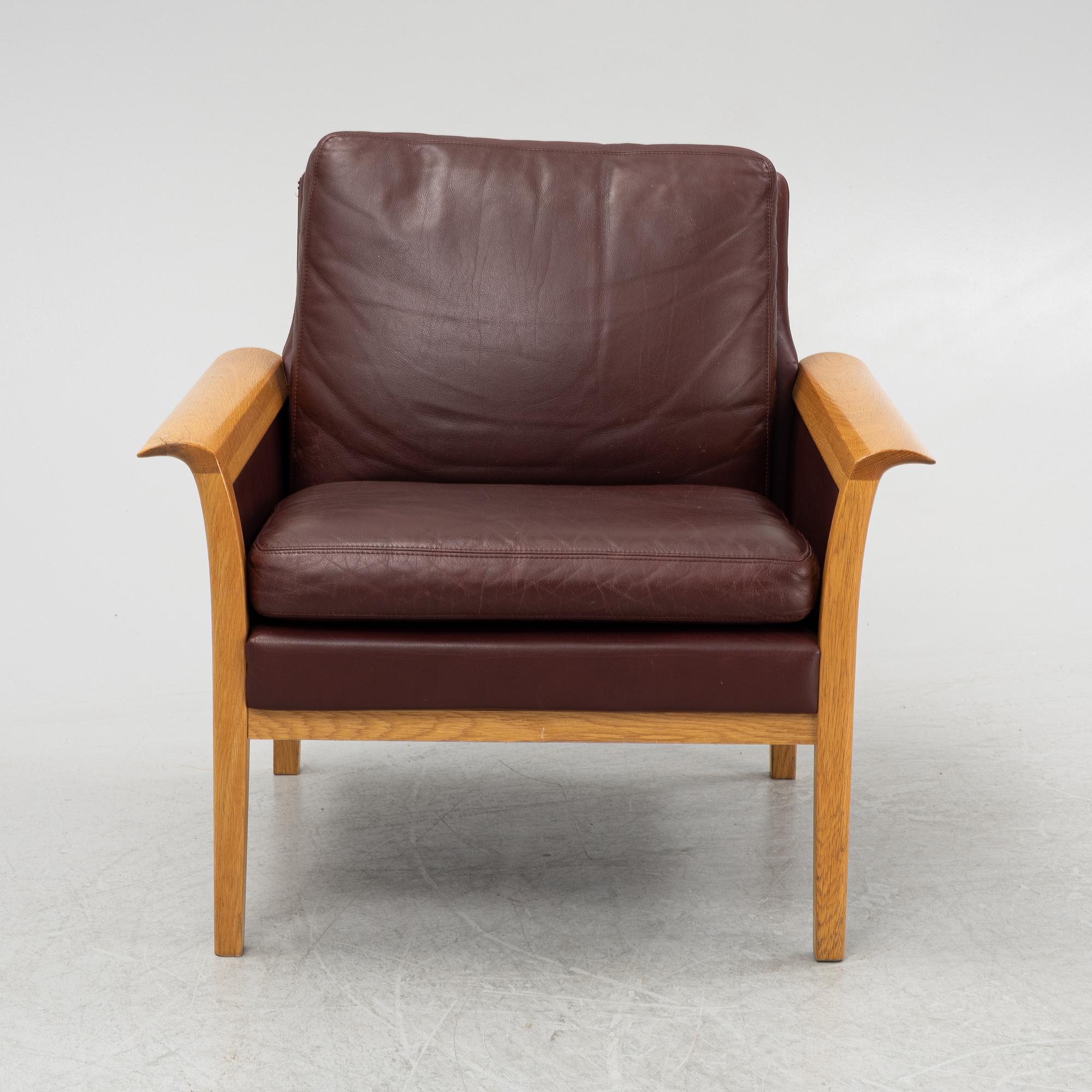Fredrik Kayser, a sofa and armchair, Vatne Möbler, Norway, second half of the 20th century.