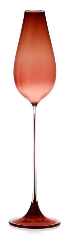 A Nils Landberg glass goblet, Orrefors.