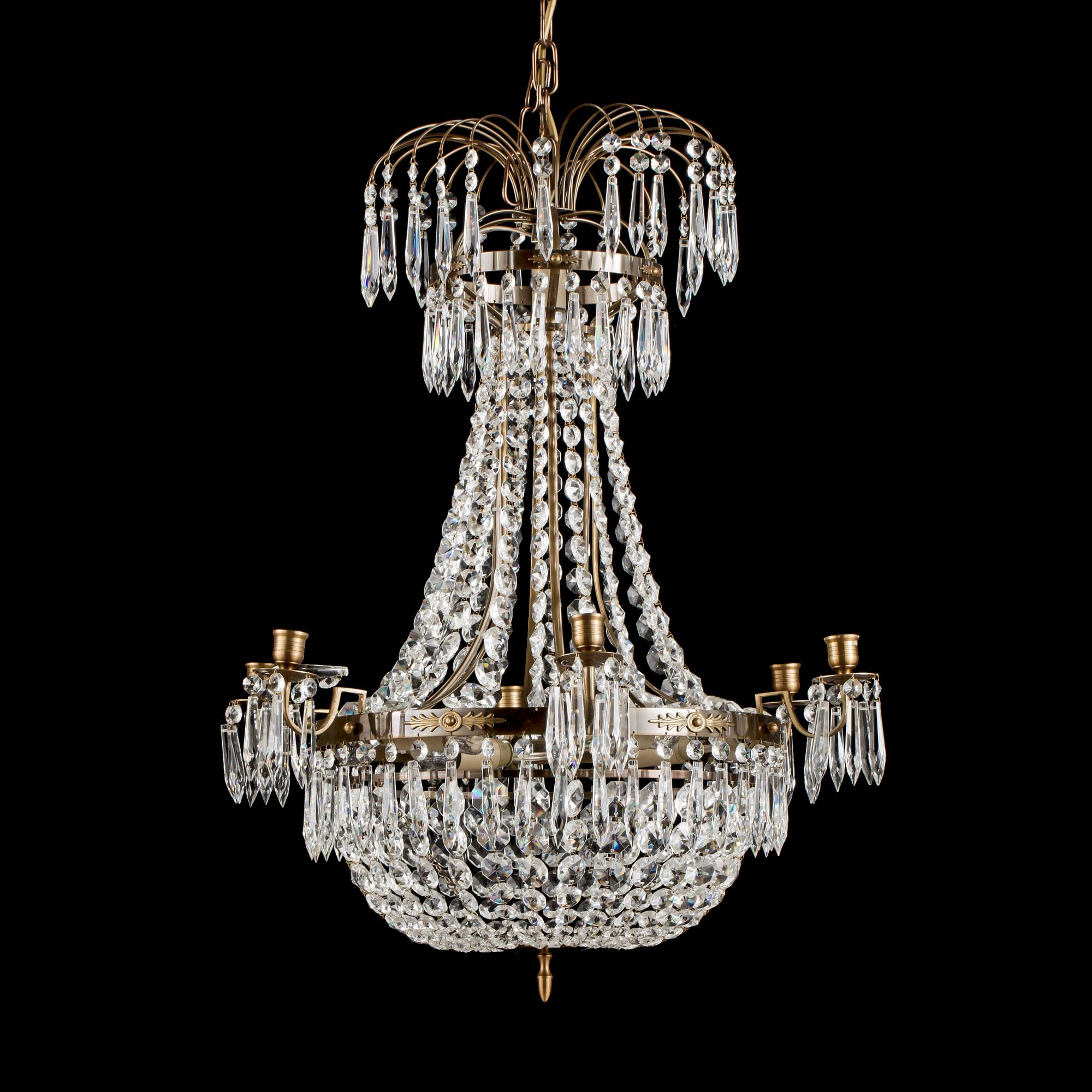 LJUSKRONA, gustaviansk stil, 1900-tal. Höjd ca 67cm.