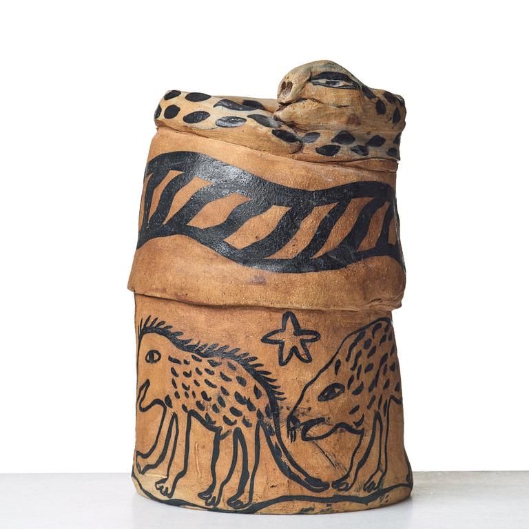 Ulrica Hydman-Vallien, a large stoneware vase, Sweden.