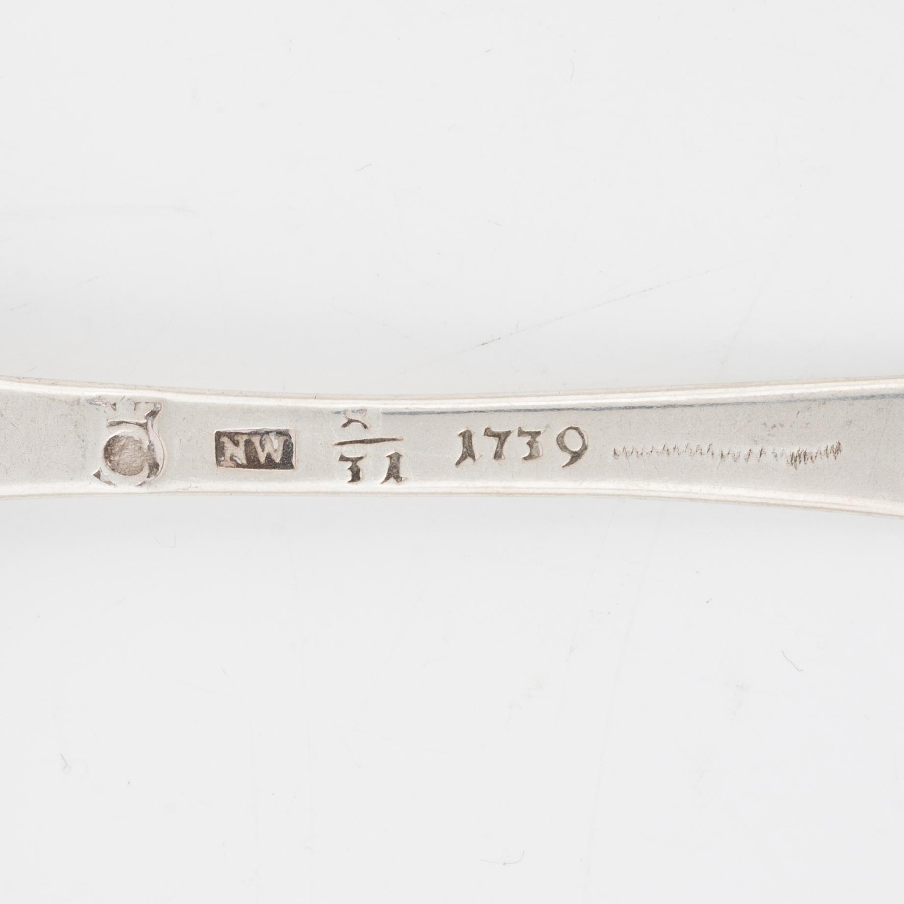 A set of  Silver Spoons, including Andreas Isberg, Skänninge 1814 (8 pieces).