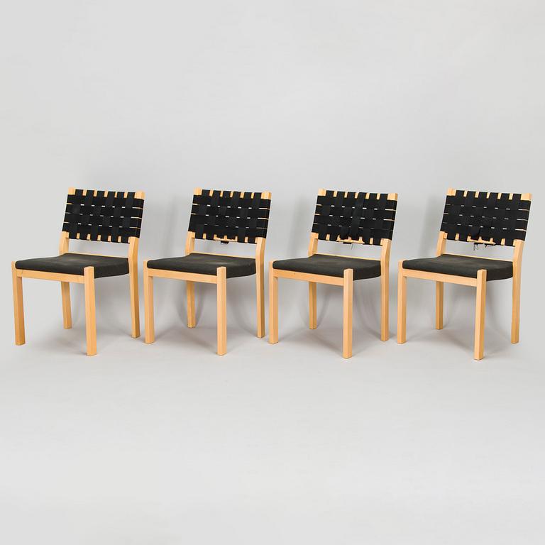 Alvar Aalto, stolar, 4 st, modell 611, Artek 2006.