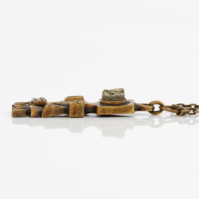 Pentti Sarpaneva, necklace, bronze with pyrite.