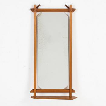 A pine mirror, Swedish Modern, mid 20th Century.