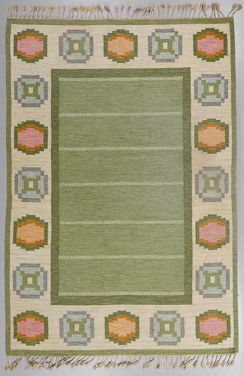 Matta, rölakan, Ingegerd Silow, 277 x 195 cm, monogramsignerad, 1900-talets andra hälft.