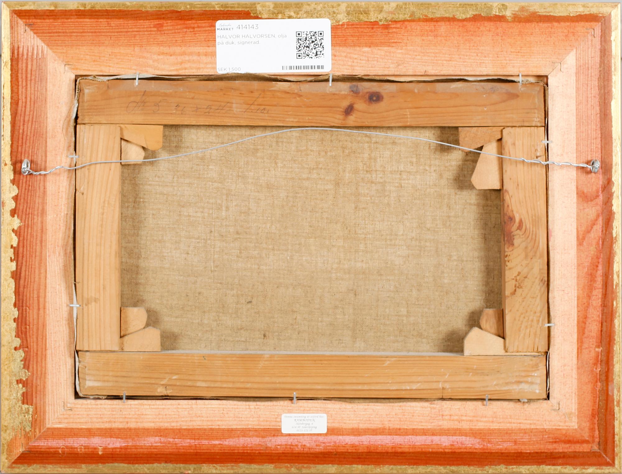 HALVOR HALVORSEN, olja på duk, signerad.