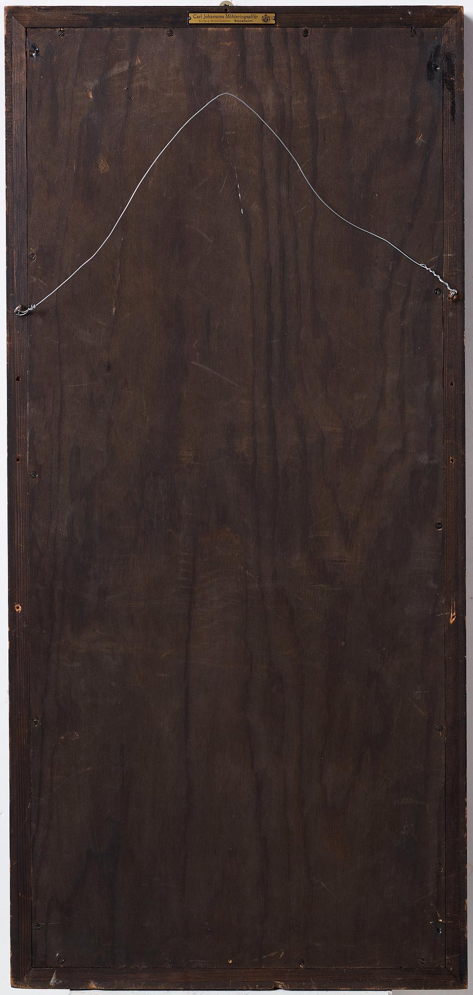Swedish Grace, a stained wood wall mirror for Carl Johanssons möbleringsaffär, Stockholm 1930's.