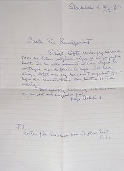 HELGE ARTELIUS, gouache, signerad.