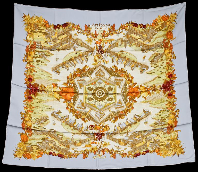 SCARF, siden, "Au Pays de Cocagne", design Zoé Pauwels, Hermès, Paris.