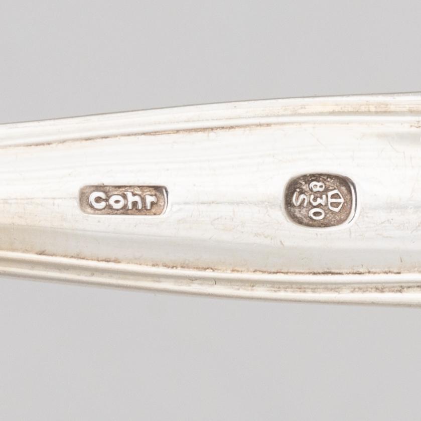 Cutlery, 17 pieces, silver, “Sachsisk”, Cohr, Denmark, Swedish import mark.