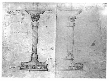 Georg Jensen, a pair of Danish sterling silver candlesticks, modell no 264, Copenhagen after 1945.