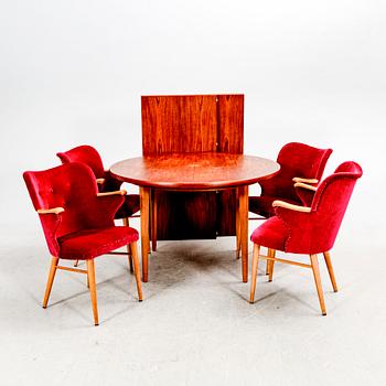 A mid 1900s fice pcs teak dining set.