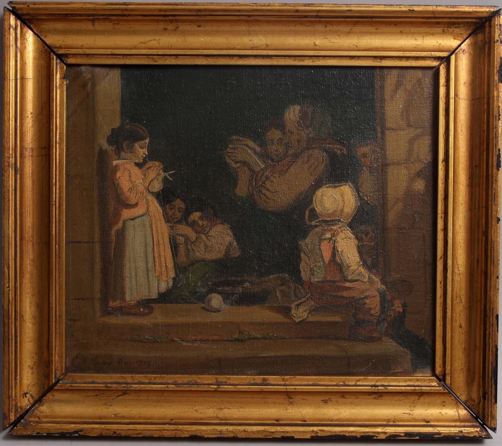 OKÄND KONSTNÄR, olja på duk, bär sign o dat 1856.