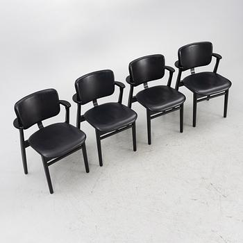 Ilmari Tapiovaara, a set of four 'Domus' chairs from Artek, Finland.