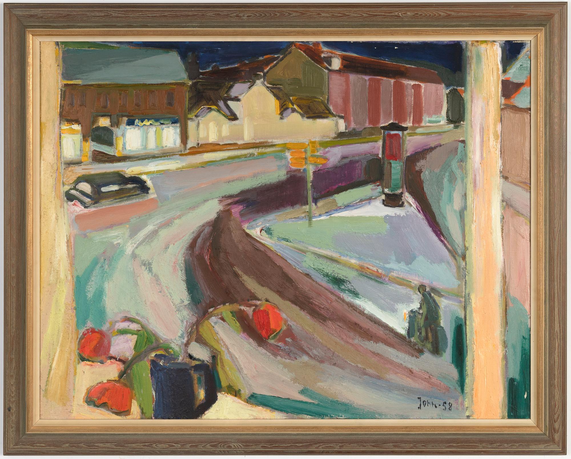 Gunnar Jonn, olja på duk, signerad och daterad 1958.