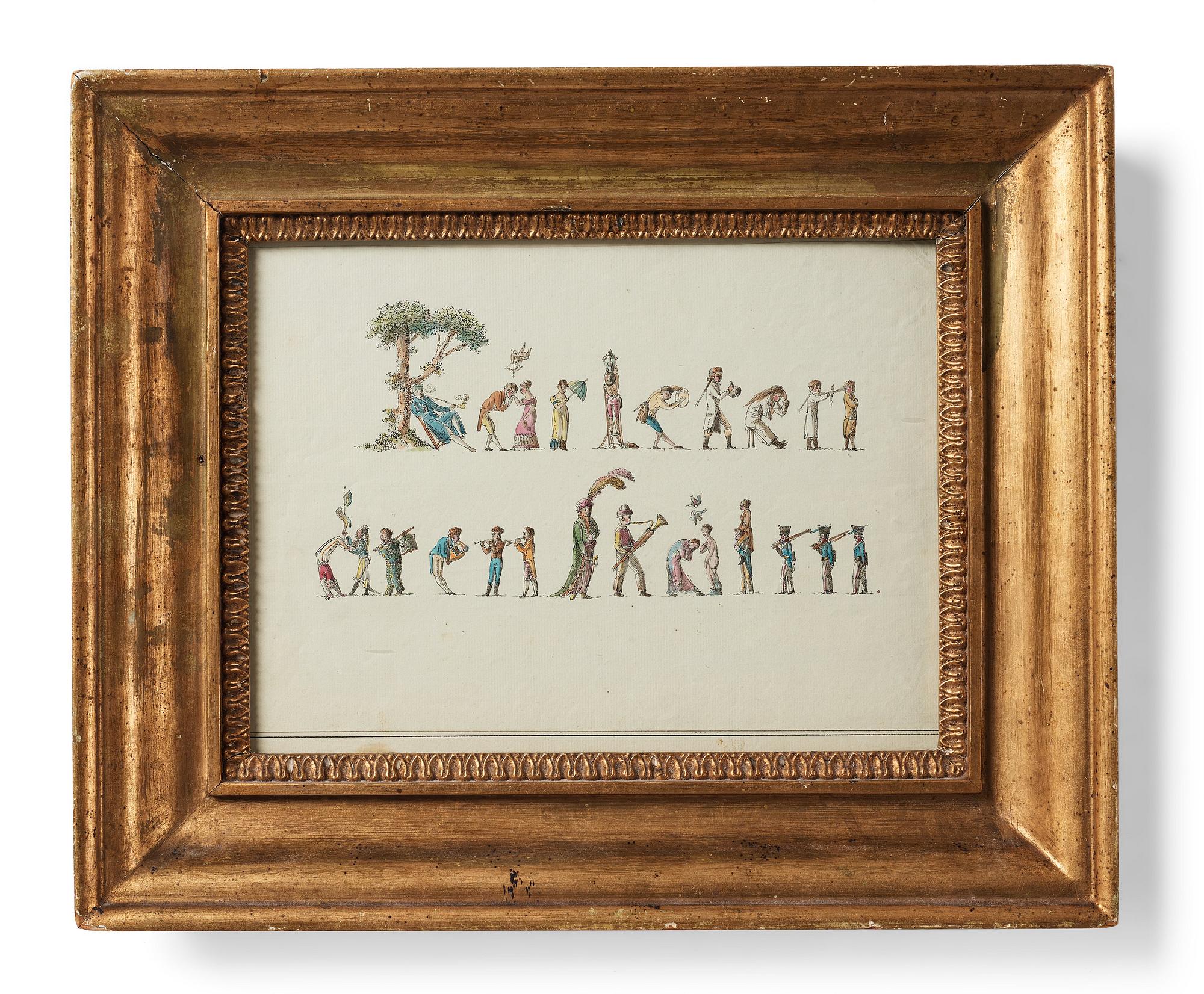 Swedish artist around 1800. "Kärleken är en skälm".