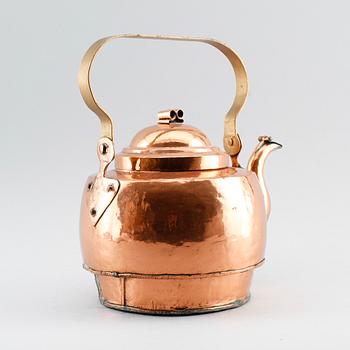 KAFFEPANNA, koppar, 1800-tal.