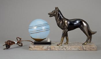 BORDSLAMPA, art deco, 1940-tal.