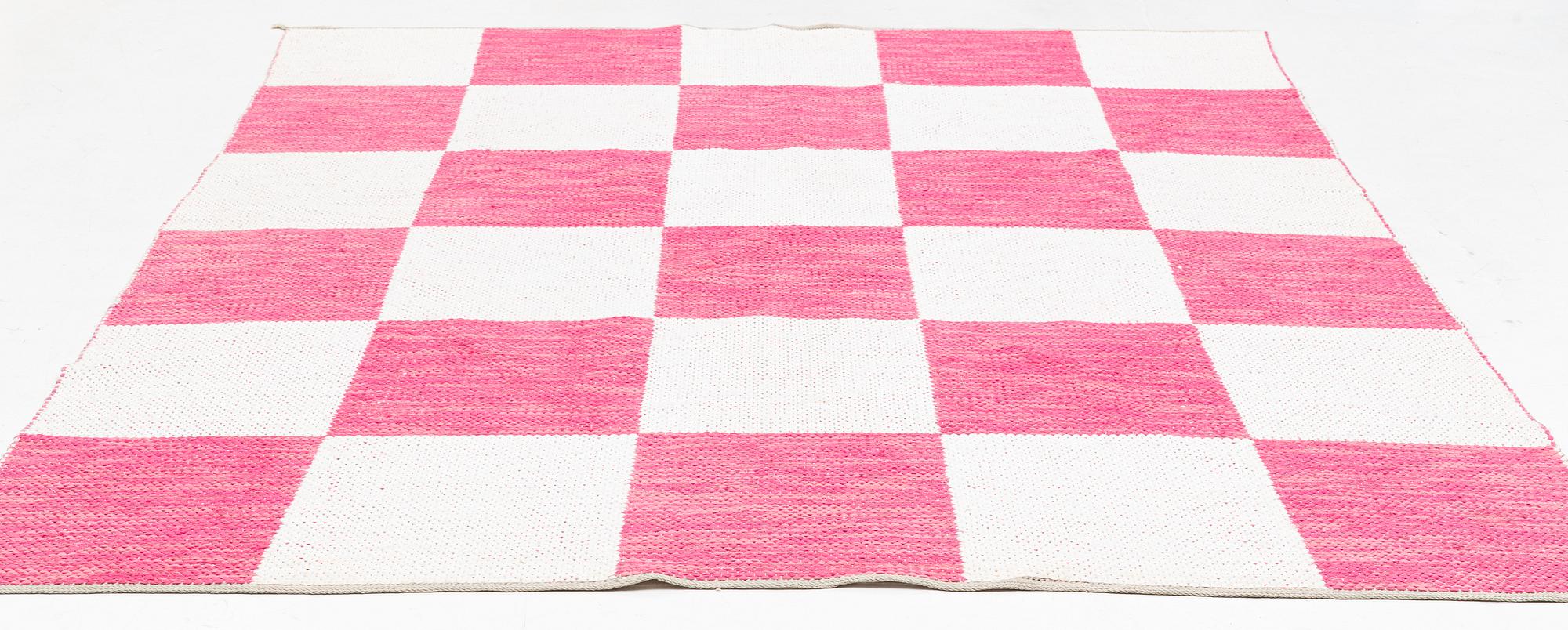 Margit Thorén, 'Schackrutan' double-woven rag rug, Svenskt Tenn, circa 295 x 245 cm.