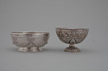 PARTI SILVER, 6 delar. Bla K Andersson, 1800-1900-tal. Ca 1102g.