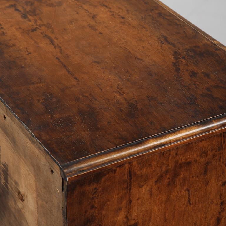 A birch display cabinet, Swedish Grace, first half of the 20th century.