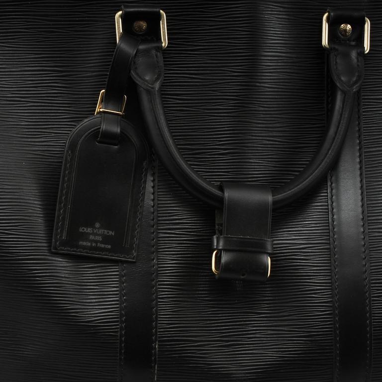 VÄSKA, "Keepall 55 Epi Black", Louis Vuitton,
