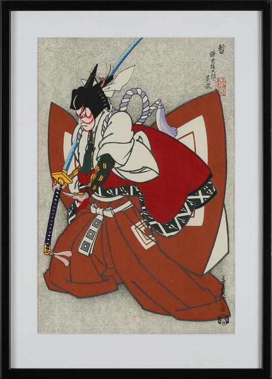 TRÄSNITT, 2 st, Japan, 1900-tal.