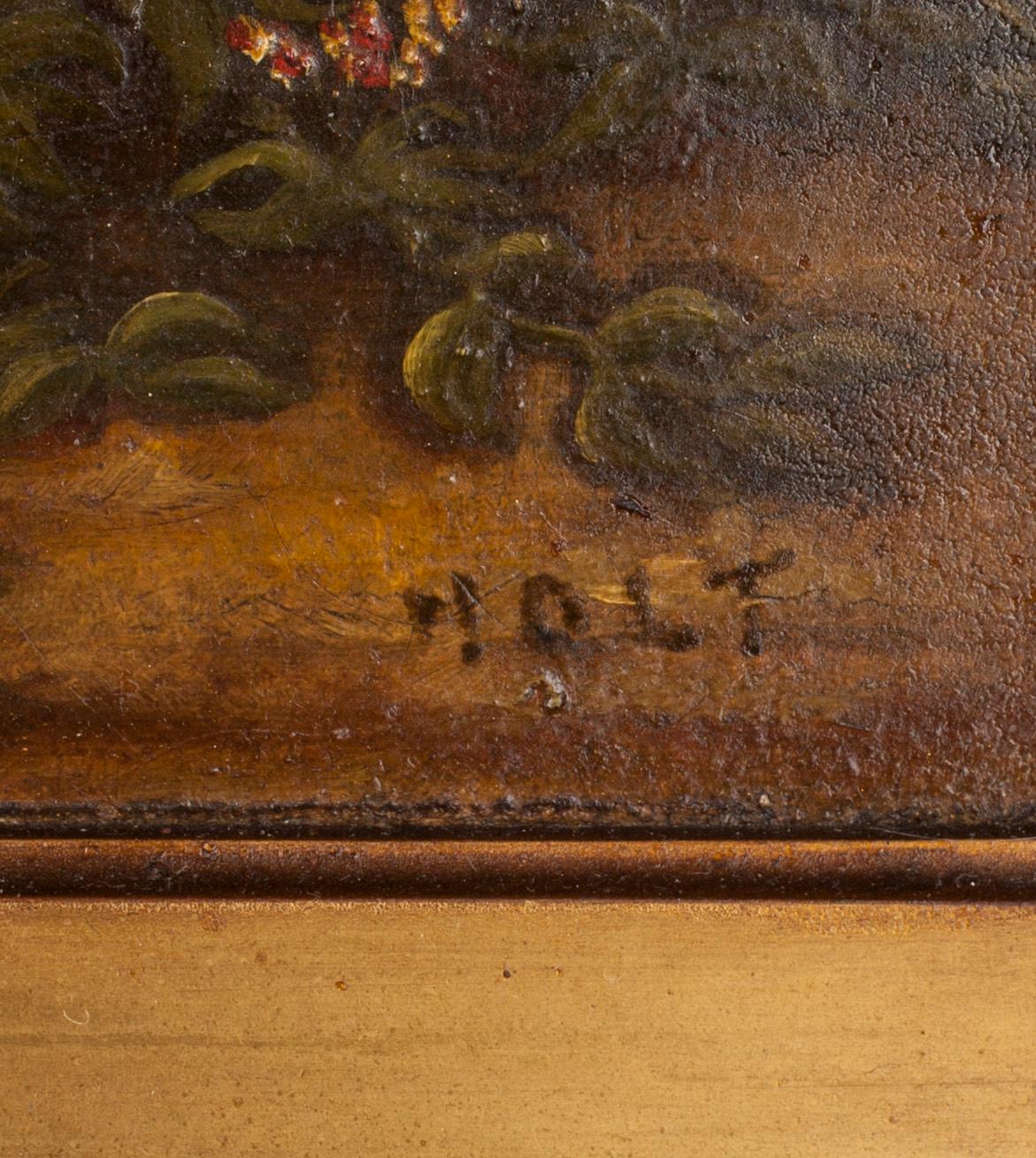 OKÄND KONSTNÄR, olja på papper uppfodrad på duk, signerad Holt. 1800-talets senare hälft.