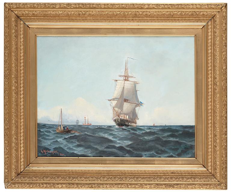 Ludvig Richarde, Swedish ship at open sea.
