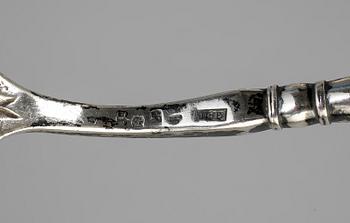 PARTI SILVER, 22 delar, bland annat Anders Gustaf Carlberg, Eksjö, 1858. Vikt ca 628g.