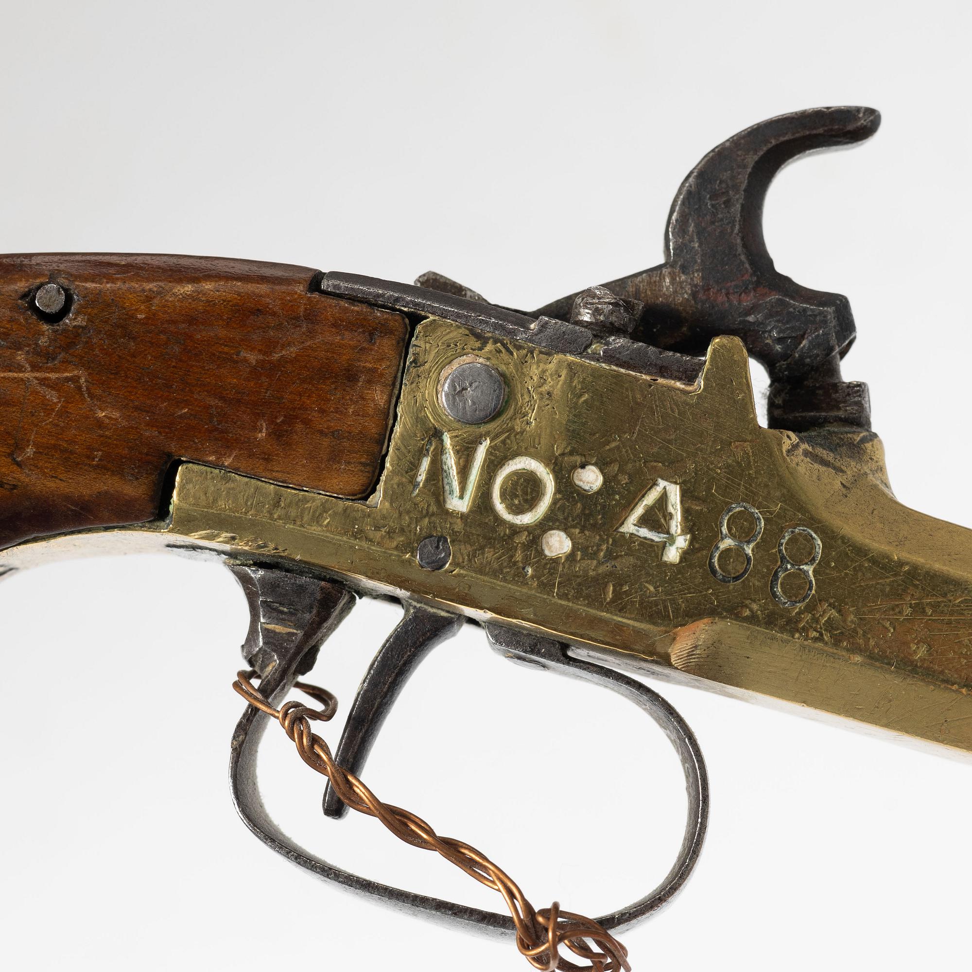 Slaglåspistoler 3 st, 1800-tal.