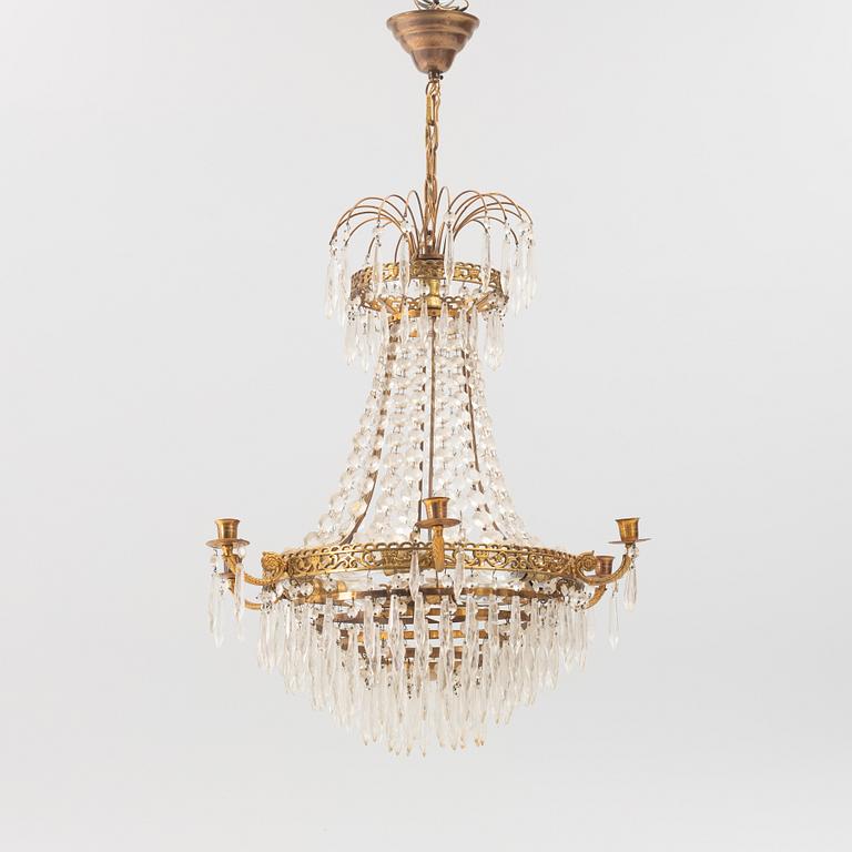 An Empire style chandelier, first half of the 20th Century.