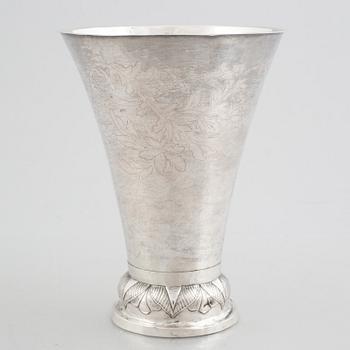 A Swedish Silver Beaker, mark of Christopher Nordin, Hudiksvall circa 1830.