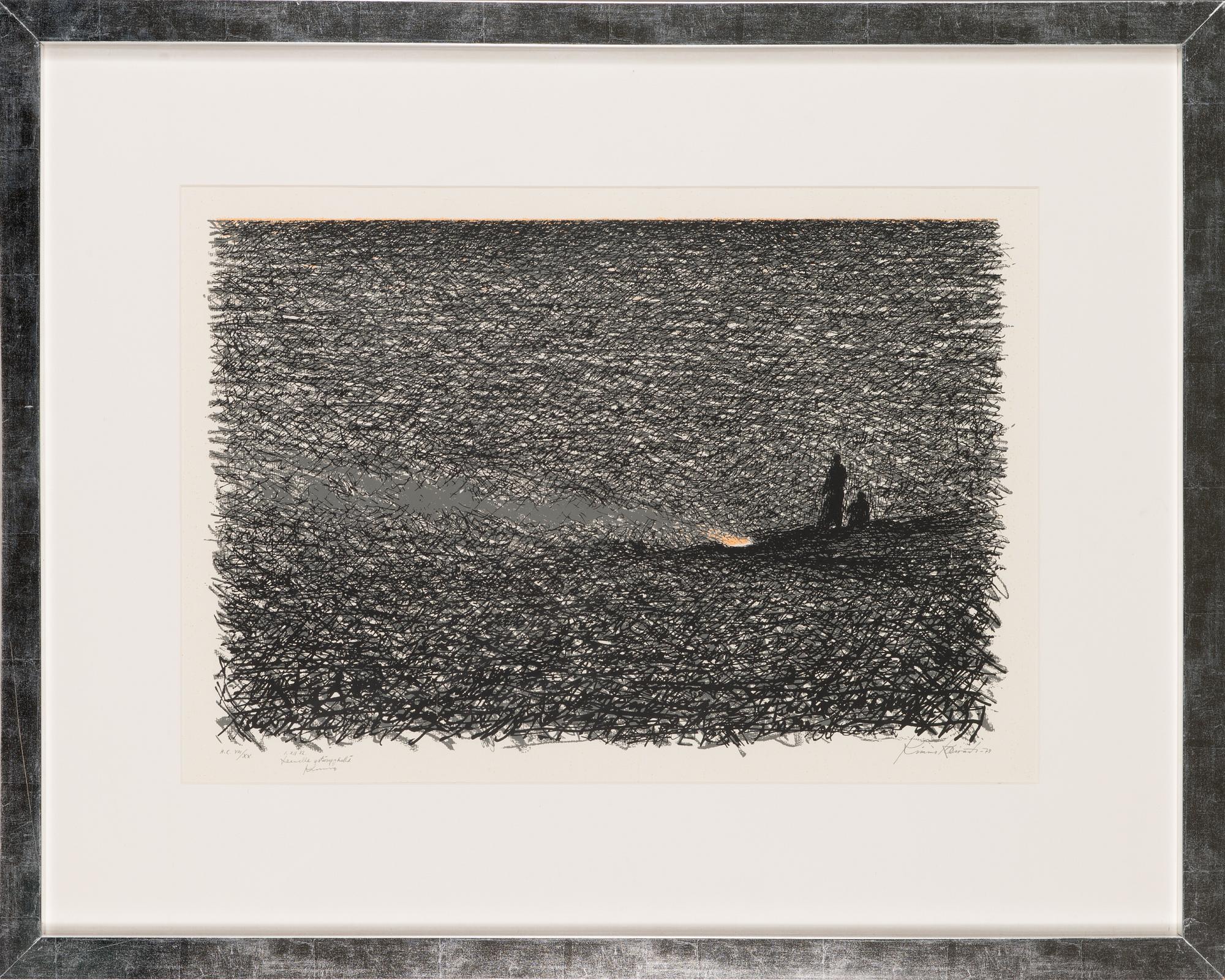 Kimmo Kaivanto, serigrafia, signeerattu ja päivätty-79. Merkattu H.C. VIII/XX.