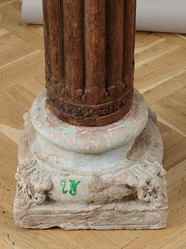 A pair of Indian 19th century columns.