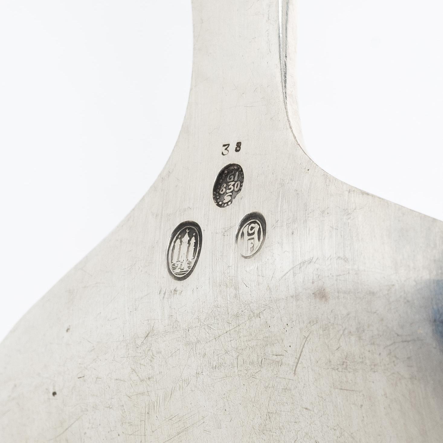 Georg Jensen, Serving utensils, a pair, silver, Denmark 1924.