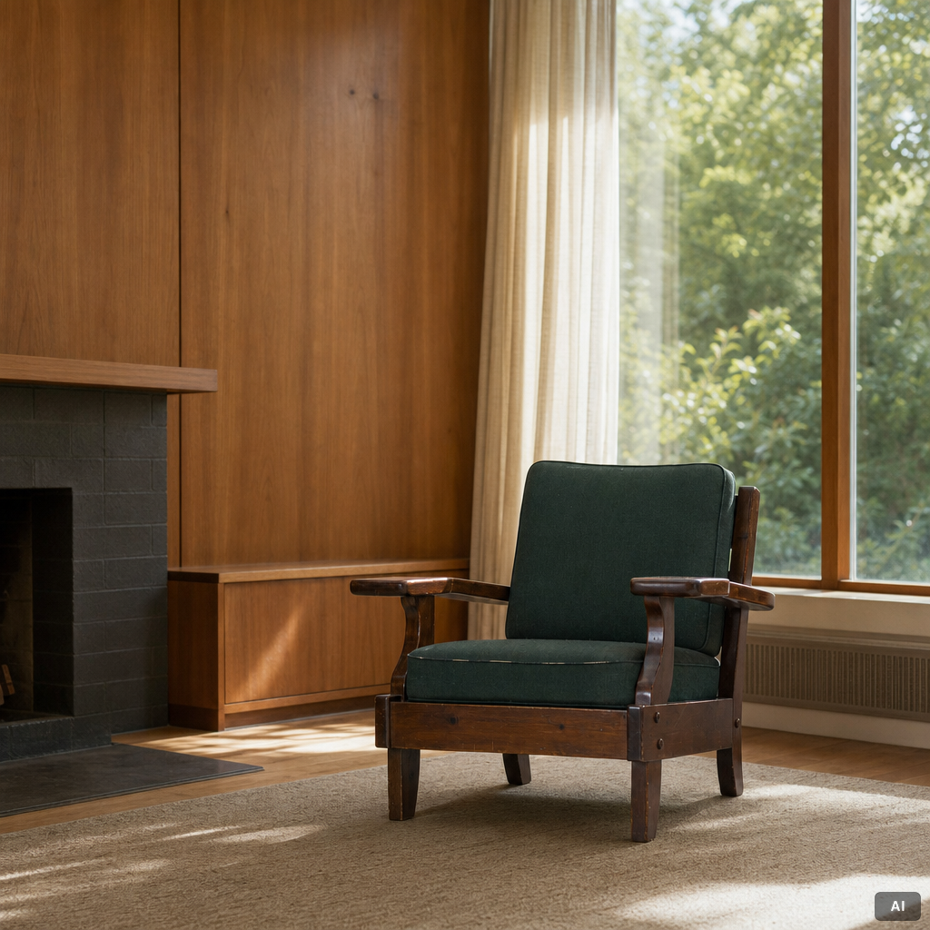 A pair of armchairs, mid-20th century.